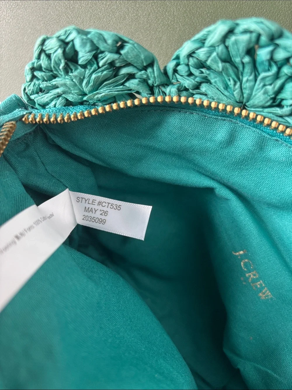 J. Crew Woven Shell Clutch with Chain Strap